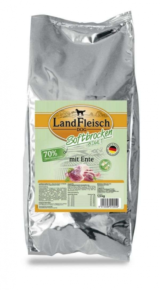Bild 1 von Landfleisch Softbrocken mit Ente  / (Variante) Landfleisch Softbrocken mit Ente 1,5 kg