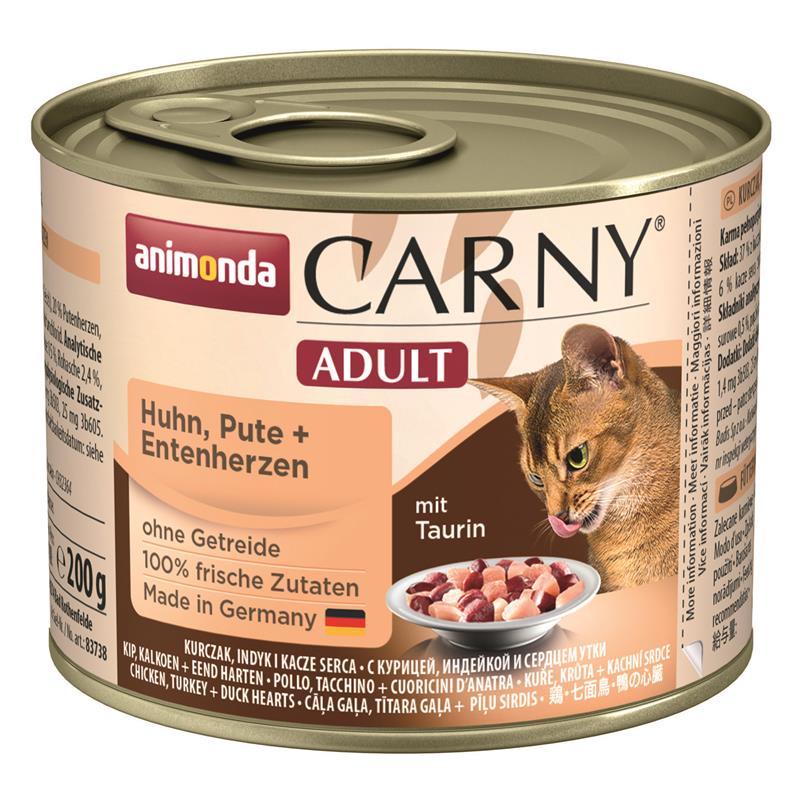 Bild 1 von Animonda Cat Dose Carny Adult Huhn & Pute & Entenherzen  / (Variante) 200 g
