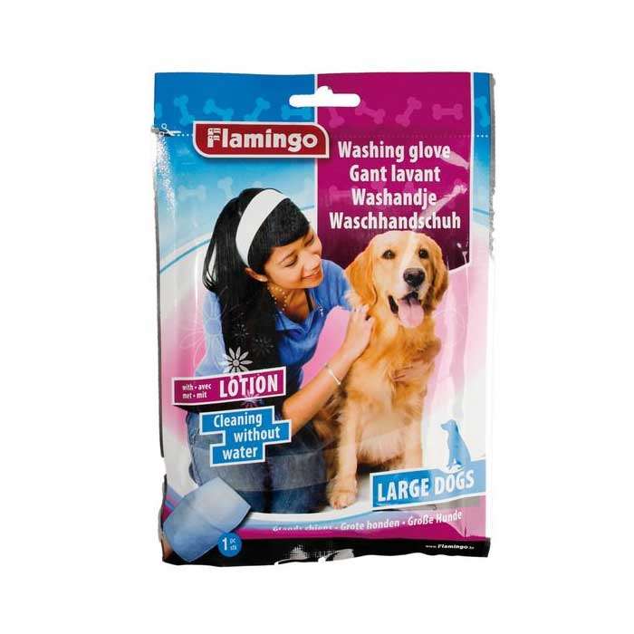Bild 1 von Karlie Flamingo Waschhandschuh mit Lotion für Hunde  / (Variante) Für große Hunde