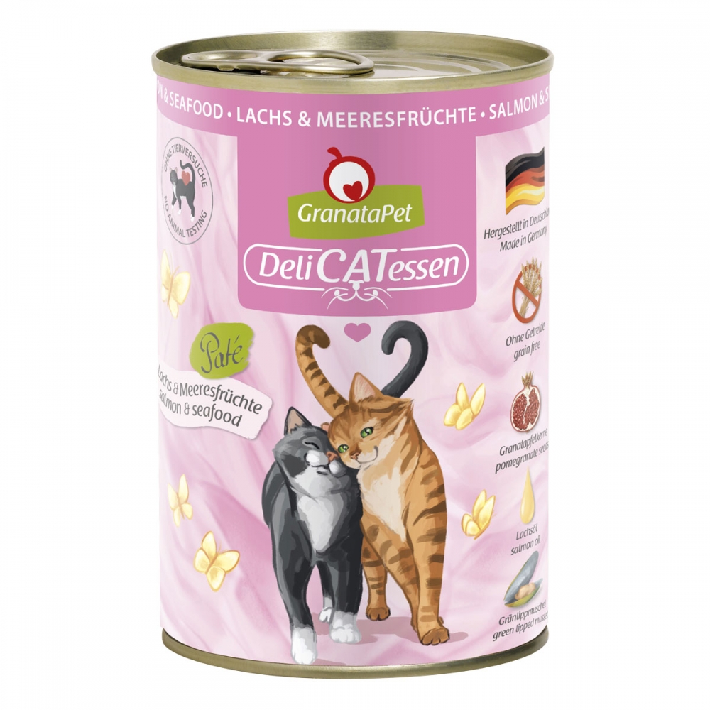 Bild 1 von GranataPet Delicatessen Dose Lachs & Meeresfrüchte  / (Variante) GranataPet Delicatessen Dose Lachs & Meeresfrüchte 400 g