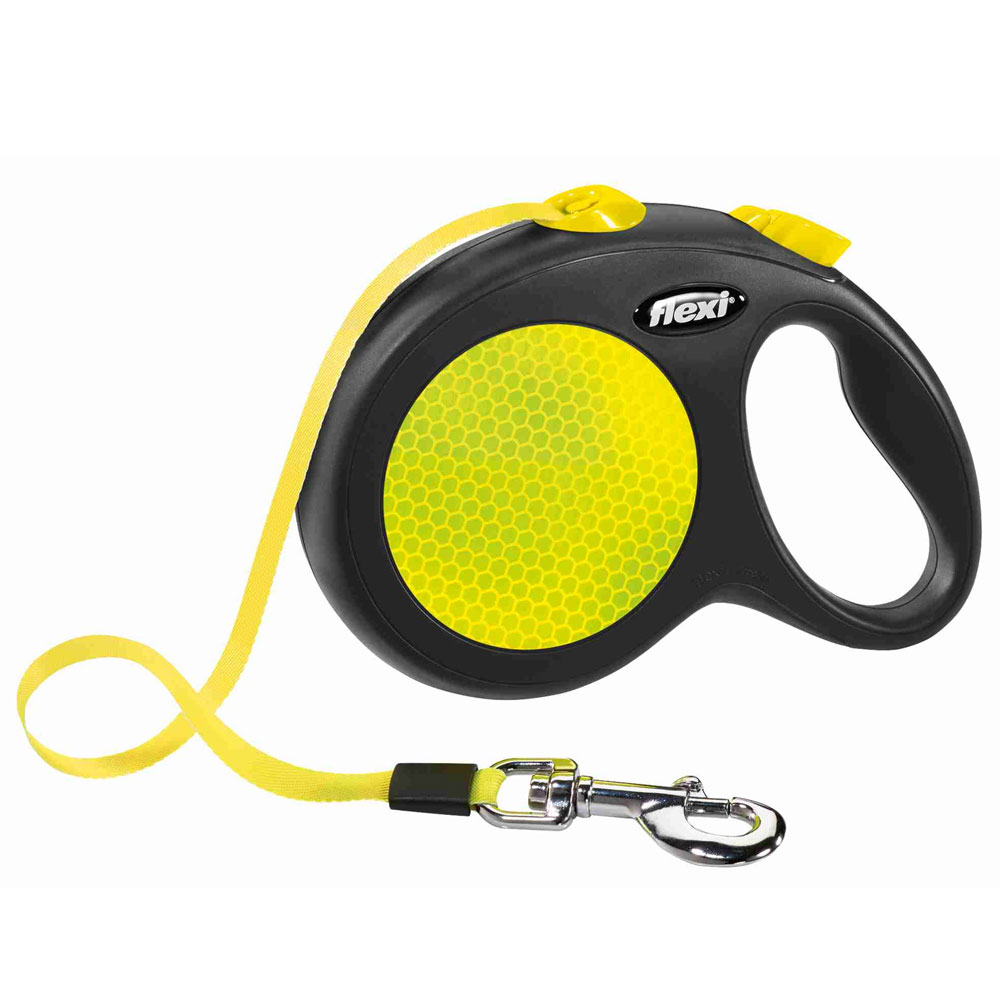 Bild 1 von Flexi New Classic Neon Gurt-Roll-Leine  / (Variante) Flexi New Classic Neon Gurt-Roll-Leine L / Gelb