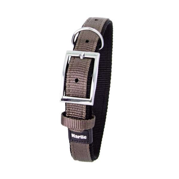 Bild 1 von Karlie ASP Halsband mit Zugentlastung, doubliert - Grau/Schwarz  / (Variante) 65cm/40mm