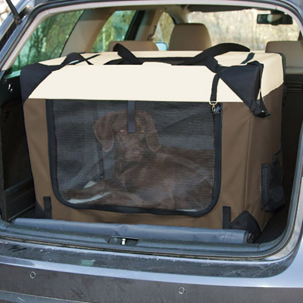 Bild 1 von Pet-Star Transport-Hütte, braun/beige  / (Variante) 90 x 61 x 65cm