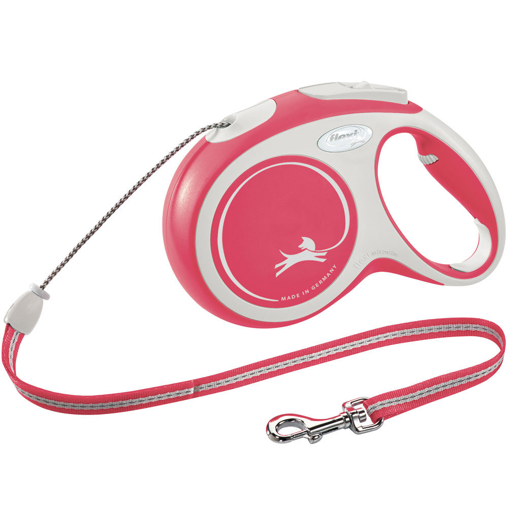 Bild 1 von FLEXI Rollleine New COMFORT Seil - 8m, bis 20kg  / (Variante) rot