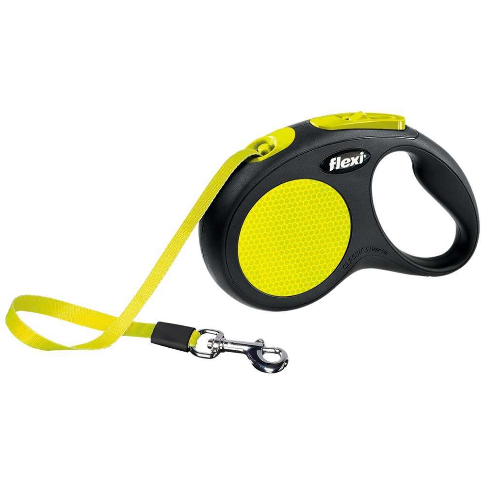 Bild 1 von Flexi New Classic Neon Gurt-Roll-Leine  / (Variante) Flexi New Classic Neon Gurt-Roll-Leine S / Gelb