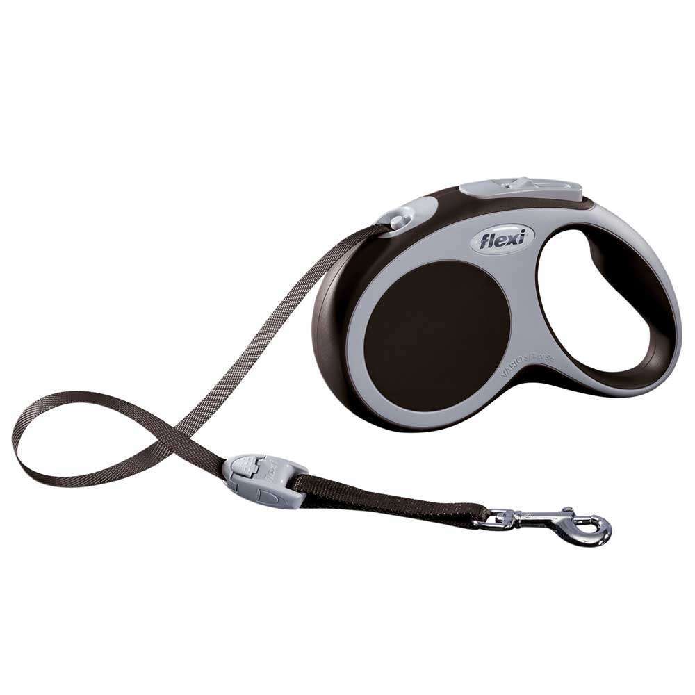 Bild 1 von Flexi VARIO Gurt-Roll-Leine - Größe S, 5m/bis 15kg  / (Variante) Braun