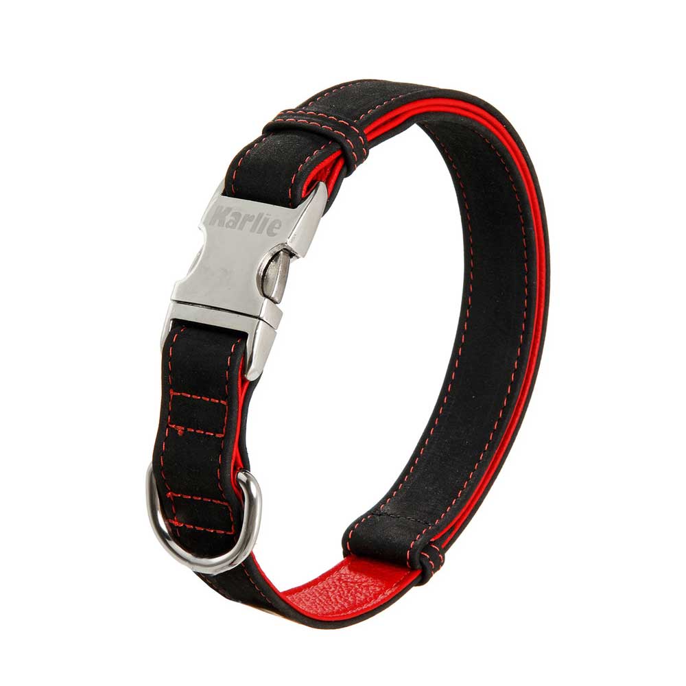 Bild 1 von Karlie Buffalo Ultra Halsband - Schwarz/Rot  / (Variante) 25 mm / 45-65 cm