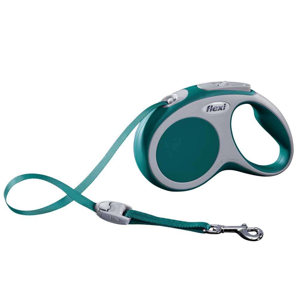 Bild 1 von Flexi VARIO Gurt-Roll-Leine - Größe S, 5m/bis 15kg  / (Variante) Türkis