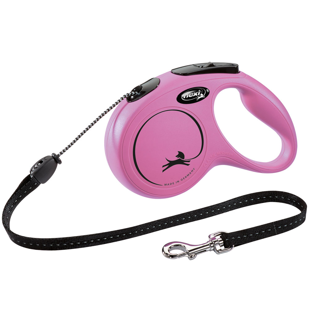 Bild 1 von FLEXI Rollleine New CLASSIC Seil - 5m, bis 20kg  / (Variante) Pink