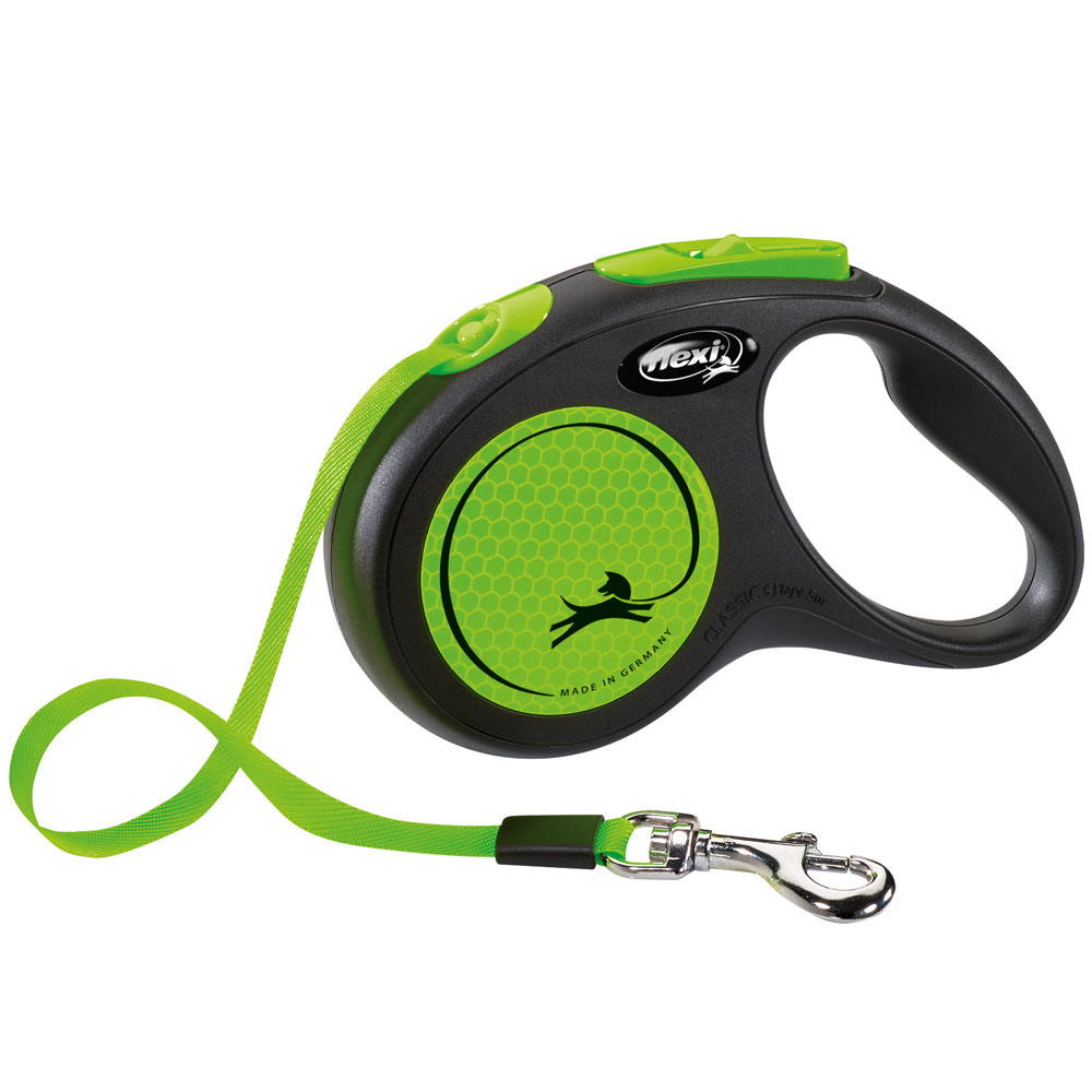 Bild 1 von Flexi New Classic Neon Gurt-Roll-Leine  / (Variante) Flexi New Classic Neon Gurt-Roll-Leine S / Grün