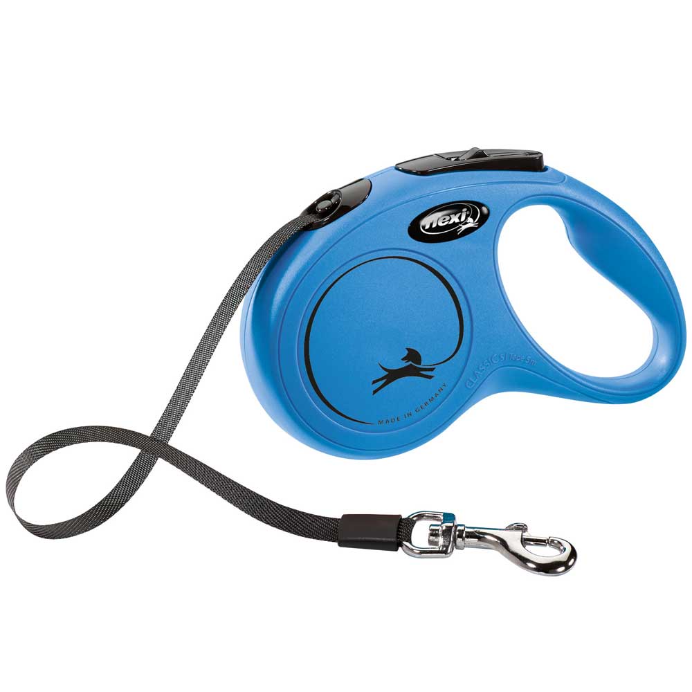 Bild 1 von FLEXI Rollleine New CLASSIC Gurt - 5m, bis 15kg  / (Variante) Blau