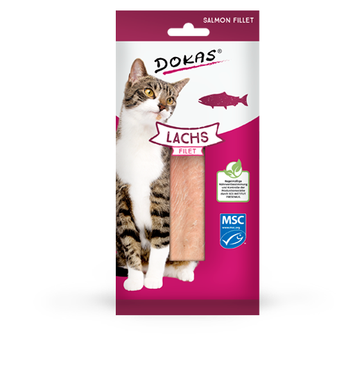 Bild 1 von Dokas Cat Snack Filet Lachs 22g