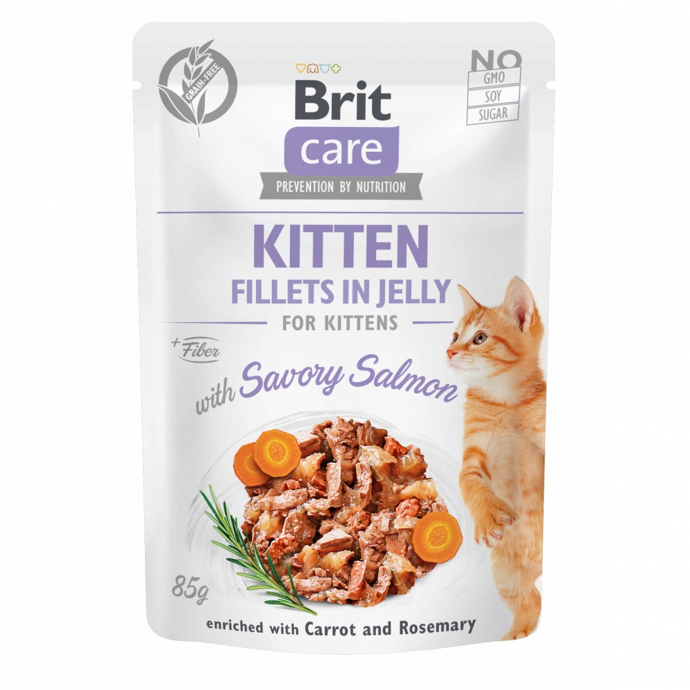 Bild 1 von Brit Care Cat PB Fillets in Jelly - Lachs Kitten 85g