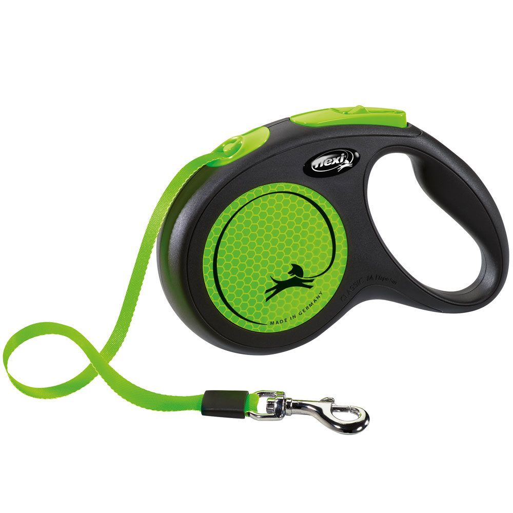 Bild 1 von Flexi New Classic Neon Gurt-Roll-Leine  / (Variante) Flexi New Classic Neon Gurt-Roll-Leine M / Grün
