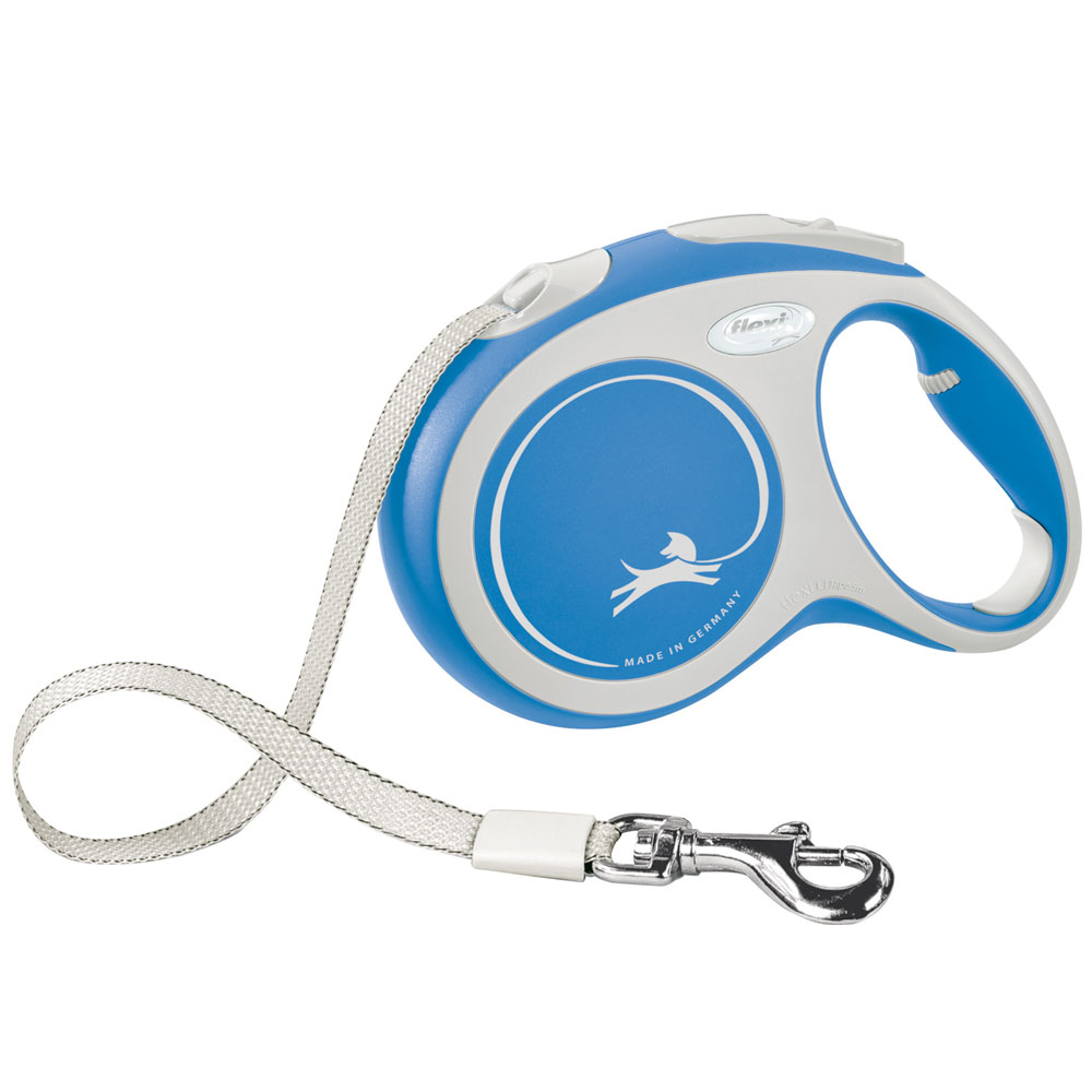 Bild 1 von FLEXI Rollleine New COMFORT Gurt - 8m, bis 50kg  / (Variante) blau