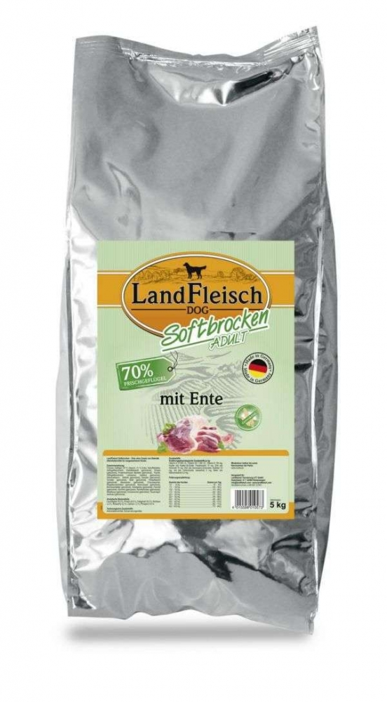 Bild 1 von Landfleisch Softbrocken mit Ente  / (Variante) Landfleisch Softbrocken mit Ente 5 kg