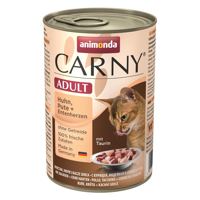 Bild 1 von Animonda Cat Dose Carny Adult Huhn & Pute & Entenherzen  / (Variante) 400 g