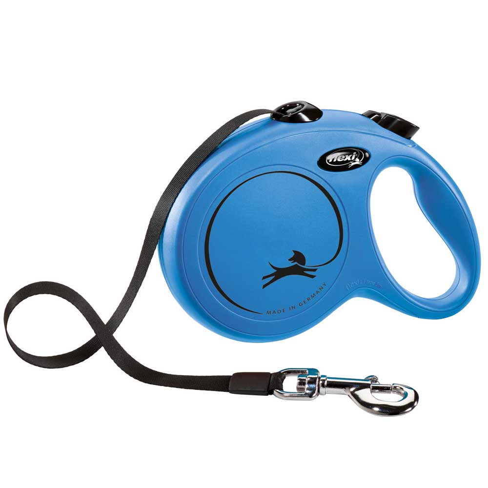 Bild 1 von FLEXI Rollleine New CLASSIC Gurt - 5m, bis 50kg  / (Variante) Blau