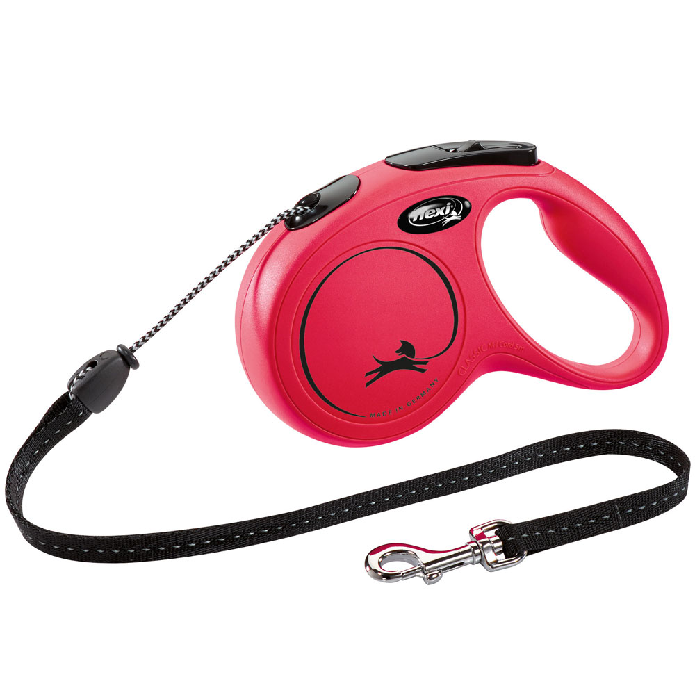 Bild 1 von FLEXI Rollleine New CLASSIC Seil - 5m, bis 20kg  / (Variante) Rot