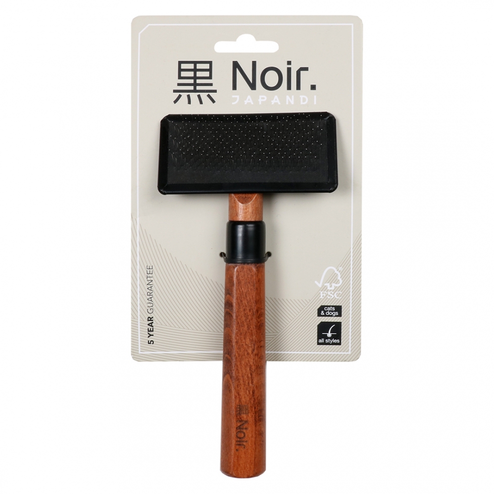 Bild 1 von EBI Noir Japandi Slicker-Bürste  / (Variante) M 18 x 9 x 3cm