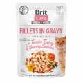 Brit Care Cat PB Fillets in Gravy - Truthahn & Lachs 85g
